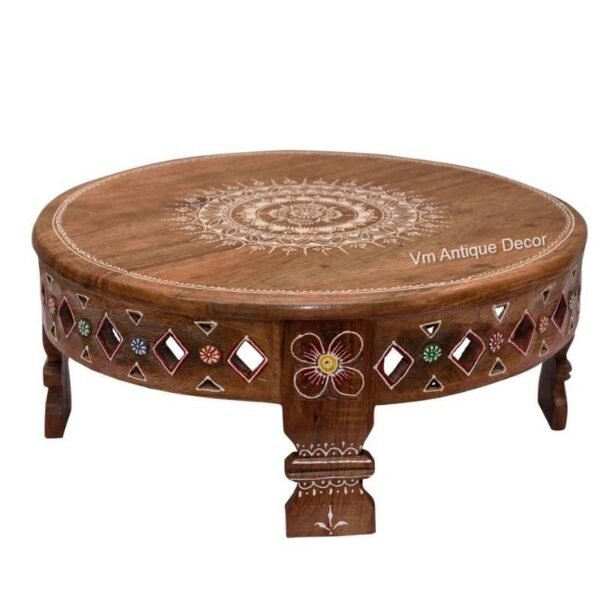 round chowki table