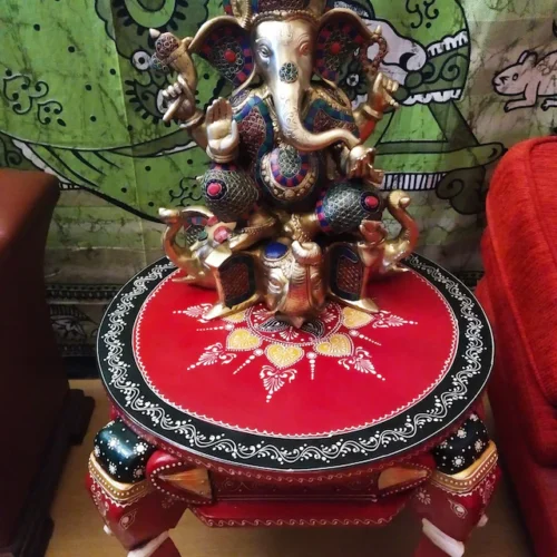 Wooden Brass Elephant Table,Coffee Table For Home Decor photo review