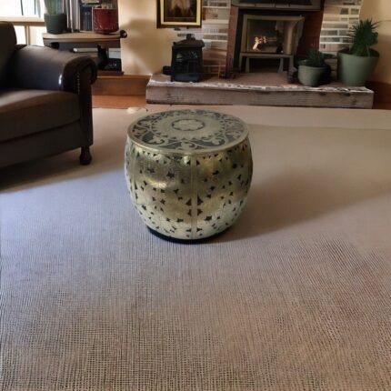 drum coffee table, brass coffee table