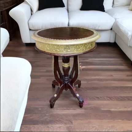 brass coffee table, wooden coffee table, coffee table