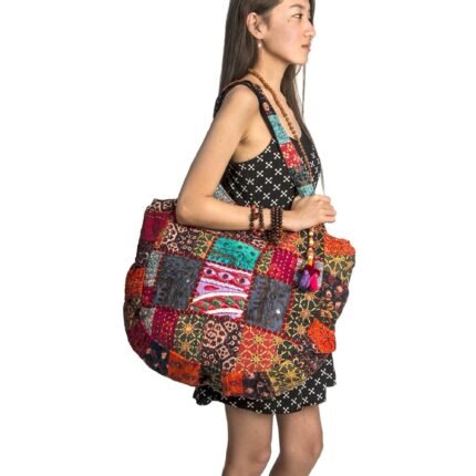 embroidered shoulder bag