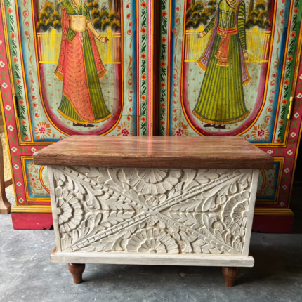 wooden blanket box, wooden dowry box