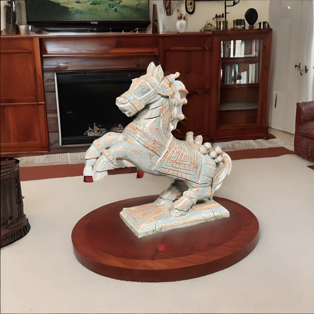 running horse statue, horse statue