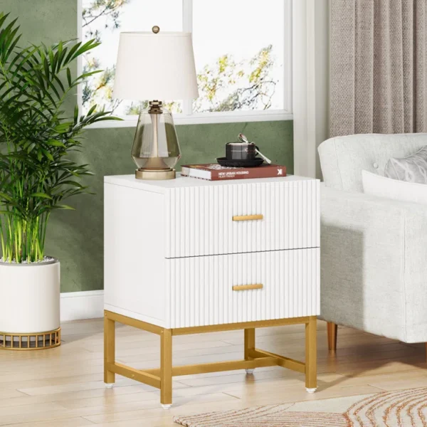 2 drawer bedside table